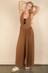 NP70810-Casual Ribbed Knit Sleeveless Jumpsuit: BLACK / S-M-L/2-2-2