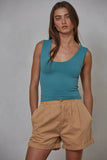 S1187N | Double Layered Seamless Top: Hyacinth / ML