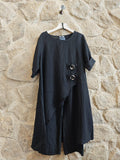 REF 17351 100% LINEN SET: CAMEL