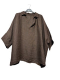 6848 LINEN TUNIC: ANTHRACITE