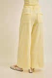 BEST Mineral Wash Wide leg Cropped pants HP5524 : Olive / S-M-L / 2-2-2