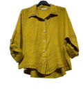 60832 OVERSIZED-CUT LINEN SHIRT: TAUPE