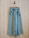 REF 6507 100% LINEN TROUSERS TWO POCKETS: PISTACHIO