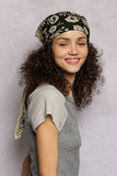 Floral Patterned Multi Style Wrap Scarf: ORANGE MULTI / OS