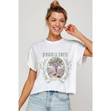 JOSHUA TREE VINTAGE GRAPHIC CROP TOP: IVORY / S