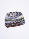 Multi color Wool & Silk Beanie. CH55: Multi-Colored