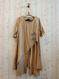 REF 17351 100% LINEN SET: KHAKI