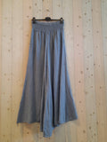 REF 30201 WIDE LEG LINEN PANTS 100%: BLACK