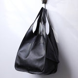 Women's Soft Leather Large Capacity Shoulder Tote Bag: Brown