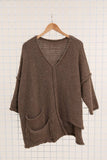 Asymmetric oversized sweater 60681ALPAGA made in Italy: Beige