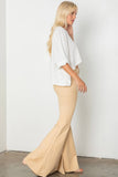 Corduroy flare pants with pockets: CHARCOAL / L