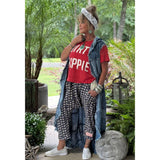 Patchwork Skies Hooded Vest Duster: Small/Medium