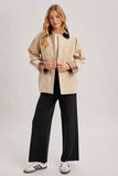 CORDUROY BUTTON DOWN BARN COAT INNER PLAID: CAMEL / L