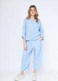 48902 PLAIN LINEN SHIRT: TAUPE