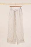 100% Linen Trousers REF. 82750: Duck Green