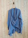 REF 83591 OVERSIZE BLOUSE 100% LINEN: CAMEL