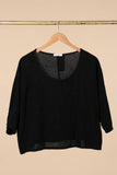 TOP 3791 90% COTTON 10% LINEN: MOUTARDE