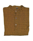 Solid Cotton Kurta: Bronze / Medium