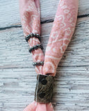 Navy Pearls Bandana Stretch Charm  