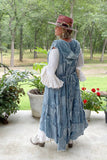 Patchwork Skies Hooded Vest Duster: Large/X-Large