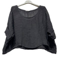 18415 TOP IN LINEN SPRING SUMMER CLOTHING: CAMEL