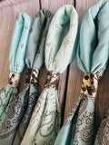 Cowboy Blue Hand Dyed Bandanas: Bandanas No Slides