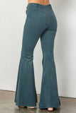 Corduroy flare pants with pockets: CHARCOAL / L