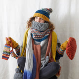 HEMANTA Cable Knit Wool Beret Hat: Forest Green