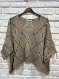 1962 Cotton Knit Sweater: Beige