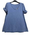 69461 BASIC COTTON TSHIRT: CAMEL