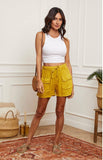 Short in 100% Linen REF. 8570: Khaki