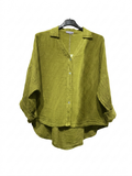 48902 PLAIN LINEN SHIRT: CHOCOLAT