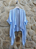REF 5283 SHORT CARDIGAN 100% LINEN: Khaki