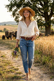 WIDE MOON BROWN LEATHER BELT