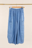 100% Linen Trousers REF. 9530: Blue Jeans
