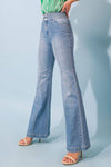 A washed denim pant -JP5833.: LIGHT INDIGO / SMALL