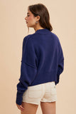 KNITTED MOCKNECK PULLOVER SWEATER: OATMEAL / S