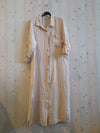 REF 8827 100% LINEN LONG T-SHIRT: BEIGE