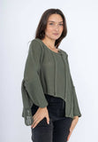 61113 100% COTTON SWEATER: KAKI