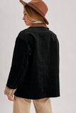 CORDUROY BUTTON DOWN BARN COAT INNER PLAID: CAMEL / M