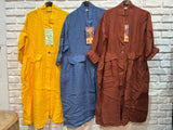 Jacket 62411 100% linen made in Italy: Rouille