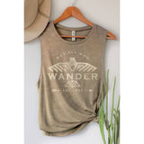 WANDER ARE ROST MINERAL GRAPHIC TANK TOP: Mineral Navy / XL