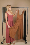 NP70810-Casual Ribbed Knit Sleeveless Jumpsuit: BLACK / S-M-L/2-2-2