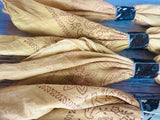 Mustard Hand Dyed Bandanas: Bandanas Only