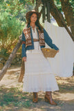 Southwestern Button-Up Vest LSW0977: Amber Brown / L