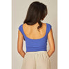 Solid Seamless Deep Scoop Back Tank Top: SEAGRASS GREEN / SM