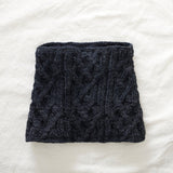 HIRA Cable Handknit Wool Lined Neckwarmer Scarf: Mustard Yellow