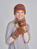 Multi color Wool & Silk Beanie. CH55: Multi-Colored