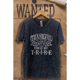 FALL SEASON MINERAL WASH VINTAGE  GRAPHIC  TEE: DOVE GREY / L