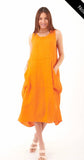 Sleeveless long dress REF. 8466: Khaki